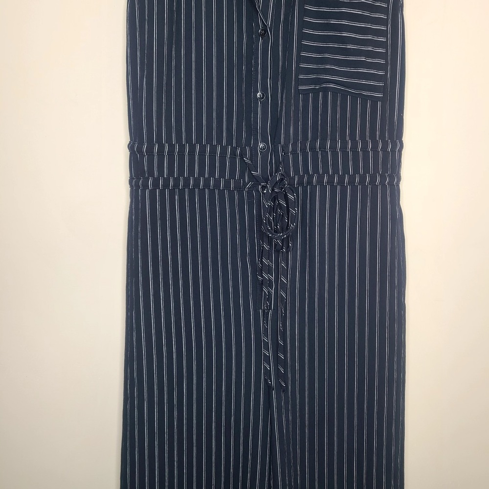Anthropologie Maeve Easy Sleeveless‎ Shirt Jumpsuit Sz M Slimming Relaxed - Picture 3 of 10